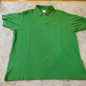 Bright green vintage men’s Lacoste polo size 6